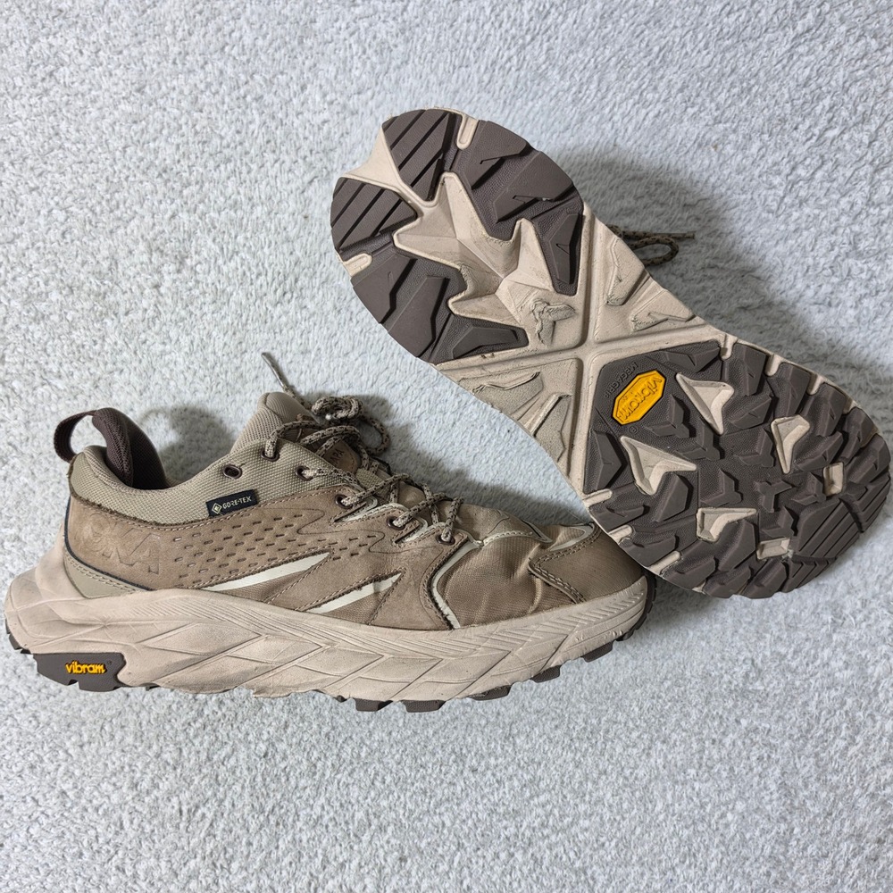 Hoka Anacapa Low GTX Men 7.5D Brown Gore-Tex Waterproof Hiking Shoes 1122017